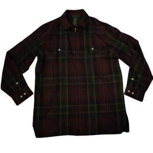 LAUREN RALPH LAUREN FULL ZIP PLAID SHIRT
